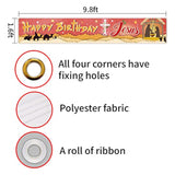 Red Happy Birthday Jesus Banner,Large Jesus’S Birthday Lawn Sign Yard Sign,Christian Winter Merry Christmas Party Decorations Supplies,Happy Bday Jesus God Party Decor 9.8X1.6 Ft