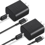 2 Pack 45 Watt Usbc Charger Block For 45W Samsung Charger Type C Fast Charging With 6 Ft Type C To C Cable Compatible With Galaxy S24 Ultra/S24+/S24/ S23 Ultra/S23/S23+/S22 Ultra/S22+/S21