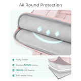 BAGSMART 15.6 Inch Laptop Case, Lightweight Puffy Laptop Sleeve with Handle, Compatible with MacBook Air Pro 15 16 Inch M4 M3 M2 M1, Laptop Bag for Women Fitted with Dell,HP, Black