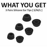 3 Pairs Compatible With Pixel Buds Pro Ear Tips Eartips, L/M/S Silicone Earbuds Fit In Case Gel Cover Accessories Compatible With Pixel Buds Pro Black L/M/S