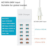 Usb Charger 12 Port Usb Charging Station Charging Hub With Fast Charging Usb Wall Charger For Multiple Devices Usb Charging Port Compatible With Cell Phones Tablets Laptops