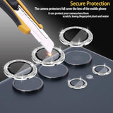 Camera Lens Protector For Samsung Galaxy S25 Ultra, Tempered Glass Lens Protector Aluminum Alloy Ring Camera Cover Fits For Samsung Galaxy S25 Ultra Glitter Silver