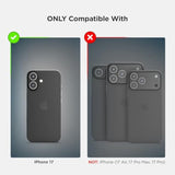 For Iphone 17 Case With Built-In Screen Protector, Compatible With Magsafe - Military Grade Protection With 360 Rugged Full-Body Coverage (Black)