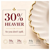 HEAVYWEIGHT Ivory Gold Scalloped Plastic Plates for Wedding 60 Pc