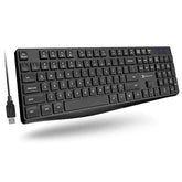 Ergonomic Computer Keyboard Wired - Usb Keyboard For Laptop, Windows Pc Deskto