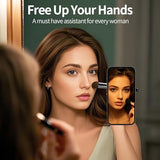 Silicone Suction Phone Case Adhesive Mount, Hands-Free Strong Grip Holder for Selfies, Silicon Adhesive Stand Sticky for Cell Phone (Black)