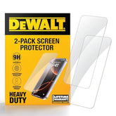 DEWALT Glass Screen Protector for iPhone — Apple Compatible Tempered Glass Screen Protector — Easy Install Screen Protection for iPhone — Applicator Included — 2-Pack (iPhone 16 Pro)