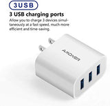 Usb Wall Charger, 2Pack 15W 3-Port Usb Charger Block Iphone Cube Charging Blocks For Iphone 14/13/12/11/X/Xr/X/8/7/6, Galaxy, Android Phones And More