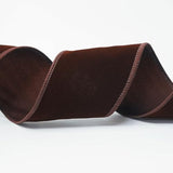 Brown Velvet Ribbon 2.5 Inch X 10 Yards For Christmas Home Decor Tree Topper Bow Gift Wrapping Diy Crafts Wreath Garland