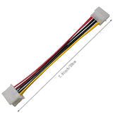 4 Pin Y-Splitter Ide Extension Adapter 2Pcs 20Cm/7.9Inch 4-Pin Molex Male To D