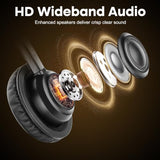 Telephone Headset with RJ9 Jack & 3.5mm Connector for Landline Deskphone Cell Phone PC Laptop, Office Headset with Microphone for Call Center, Work