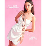 Rose Gold Glitter Bachelorette Party Sash - Bride To Be | Bachelorette Party Decorations, Bridal Shower, Bride Gift