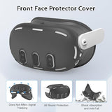 Deluxe 5 In 1 Silicone Accessories For Meta Quest 3, Vr Protective Case Set, Controller Grip Cover, Vr Shell Cover, Face Cover, Gifts For Christmas & Halloween (Phantom)