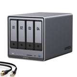 Nasync Dxp4800 Plus 4-Bay Desktop Nas, Intel Pentium Gold 8505 5-Core Cpu, 8Gb Ddr5 Ram, 128G Ssd, 1 * 10Gbe, 1 * 2.5Gbe, 2 * M.2 Nvme Slots, 4K Hdmi, Network Attached Storage (Diskless)