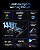 16.1'' 144Hz Portable Gaming Monitor, 106% Srgb 1080P Fhd Kickstand Portable Monitor With Hdr, Ultra Slim, Eye Care, External Second Screen For Laptop, Pc, Ps5, Mac, Xbox-Z1Fc