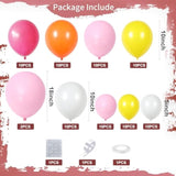 Pastel Balloon Garland Arch Kit: Pink, Yellow & Orange Party Decorations