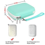 Case Compatible With Hp Sprocket Select Portable/ 2Nd Edition Instant Photo Printer, Travel Carrying Organizer Holder Fits For Zink Photo Paper, Usb Cable And More Accessories (Box Only) (Green)
