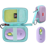 Travel Case For Logitech Pebble M350 M355 I345 Wireless Mouse, Shockproof Protective Carrying Bag Organizer (Case Only) (Daydream Mint)