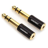 3.5Mm To 1/4" Adapter - Authentic Genuine Universal 6.35Mm Pure Copper Adapter Jack - 3.5Mm (1/8 Inch) Female To 6.35Mm (1/4 Inch) Male Headphone Adapter, Black Fashion 2-Pack