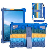 10.1 Inch Silicone Case For Vastking Kingpad K10/Z10/Blackview/Teclast/Byybuo 10.1Inch Tablet Cover With Lanyard/Stylus/Pen Holder For Vastking Kingpad K10 (Colorful Dark Blue)