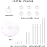 10 Sets Table Balloon Stands — Helium-Free Balloon Holders for Parties
