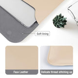 MOSISO Laptop Case 13 inch, 13 inch Laptop Sleeve Compatible with MacBook Air M4 M3 M2 M1 2025-2018 / Pro M2 M1 2025-2016, Faux Suede Leather Case with Small Bag, Apricot