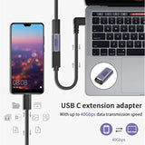 Usb C Extender Adapter (3 Pack), 40Gbps Usb C Coupler, Usb C Male To Female Ad