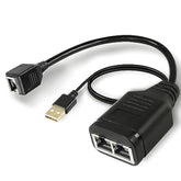 Rj45 Gigabit Ethernet Splitter Switch Cable,Rj45 1 Male To 2 Female 1000Mbps H