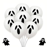Halloween White Ghost Balloons 12 Inch Confetti Latex Party Decorations Scary Horror Theme