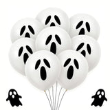 Halloween White Ghost Balloons 12 Inch Confetti Latex Party Decorations Scary Horror Theme