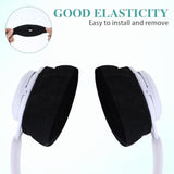2 Pairs Earpads Sweater Cover Protectors, Stretchable Knit Fabric Headphone Sweat Earpads Covers Washable Ear Pads Protectors Compatible With Over-Ear Headsets, Fit 3.5" - 4.3" Ear Cushions