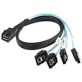 Hd Mini Sas Sff-8643 To Sata Cable, Sff-8643 Host To 4X Sata Target Cable Comp