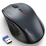 Wireless Mouse, 2.4G Usb Computer Mouse With 6-Level Adjustable 4800 Dpi, Silent Quiet Click30 Months Battery, Ergonomic Grips, 6 Buttons Portable For Pc, Chromebook, Mac - Grey