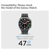 Spigen Rugged Armor Designed for Samsung Galaxy Watch Ultra Case 47mm Durable TPU Cover (2024) - Matte Black