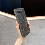 Compatible With Google Pixel 6A Case,Cute Bling Glitter Thin Slim Shockproof Tpu Sparkly Cover For Women Girl For Google 6A 6.1 Inch-Black