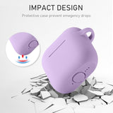 For Apple Airpods 4Th Generation Case Cover(2024), Silicone Case With Cleaner Kit & Keychain Compatible Compatible With Airpods 4 Case For Women,Men(Lavender Purple)