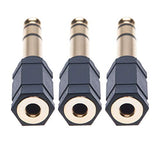 6.35 to 3.5 Headphone Adaptor Stereo Earphone Audio Plug Adapter AUX Mini Jack to Jack Converter for Headphones Earphones Guitar Amp (6,35mm 1/4 Male