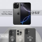 JETech Liquid Silicone Case for iPhone 16 Pro Max 6.9-Inch, Silky Soft Touch Full-Body Protective Phone Case, Anti-Scratch Shockproof Cover with Microfiber Lining (Black)