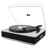 Record Player Wirelessturntable With Built-In Speakers And Usb Play&Recording Belt-Driven Vintage Phonograph Record Player 3 Speed For Entertainment And Home Decoration(Light Gray)