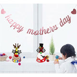 Happy Mother'S Day Rose Gold Glitter Paper Banner, Funny Best Mom Ever/Mother'S Birthday Party Photo Backdrops Sign Decoration(Rose Gold Mom)