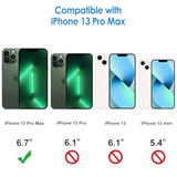 Jetech Case For 13 Pro Max 6.7-Inch, Non-Yellowing Shockproof Phone Bumper Cover, Anti-Scratch Clear Back (Alpine Green)