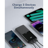 2-Pack 10,000Mah Portable Charger Fast Charging Power Bank With Usb C & Led Display, Slim Battery Pack For Iphone 16 15 14 13 12 11 X 8 7 Samsung S21 S20 Google Lg Oneplus, Black+White