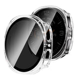 2-Pack Hard Pc Privacy Screen Protector Case For Samsung Galaxy Watch 8 44Mm,Full Protective Cover,Ultra-Thin Bumper With Tempered Glass For Galaxy Watch 8 44Mm, Clear+Clear