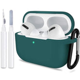 For Airpods Pro 1St/2Nd Generation Case Cover, Protective Silicone Skin Accessories With Keychain For Women Men For Apple Airpods Pro 2019/2022 Charging Case,Front Led Visible-Midnight Green