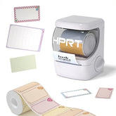 New1 Label Maker - Label Make Machine With 1 Roll Tape Portable Bluetooth Thermal Printer For Smartphone Iphone&Andriod, White