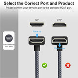 4K Hdmi Extension Cable 90 Up Angled Degree Hdmi Male To Female Extension Cabl