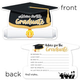 2025 Graduation Advice Cards For The Graduate - Graduation Party Games Ideas Activities Supplies - Grad Celebration - For Graduate Decorations Favor, High School And College(Shaped)(30 Pack)