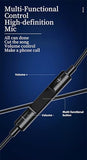 3.5mm Wired Earbuds, Lightweight Headphones with Microphone Volume Control, S/M/L Ear Tips (Black)