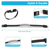 Bracelet Charger For Iphone And Ipad, Short Usb Fast Charging Data Cable, 8.66 Inch Flat Outdoor Phone Usb Charging Cord, For Iphone 14/13/12/11/Pro/Max/Xs/X, Ipad, Airpods, Macbook (Pack Of 2)