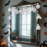 Halloween Ghost Garland: Rustic Boho Spooky Party Decor